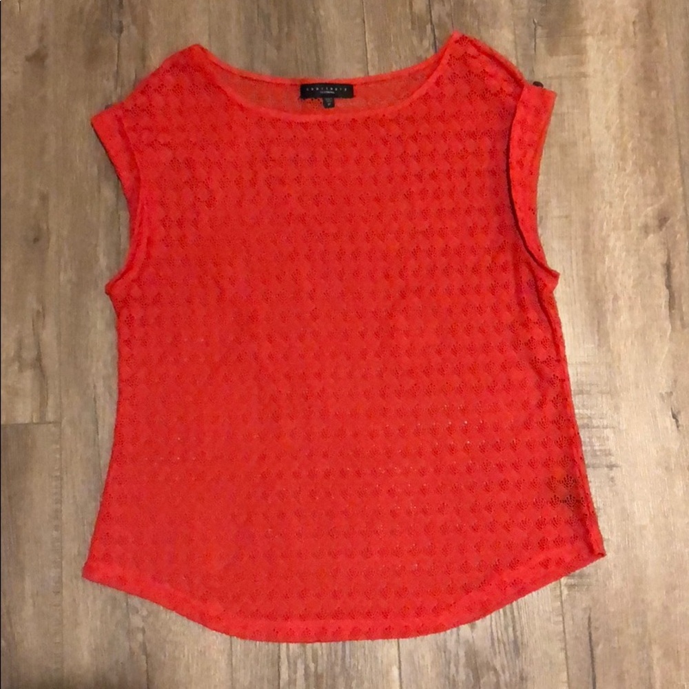 Sanctuary Burnt Orange Crochet Blouse